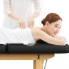 80 Inches Wide Six legs - Quality Leather Beauty Spa Furniture Massage Table Bed Wooden Facial Bed Wooden Beauty Bed - Black