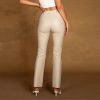 Brown PU Leather Pants For Women High Waist Solid Pocket Brown Women's Pants 2021 Autumn Winter Fashion New Trousers Female